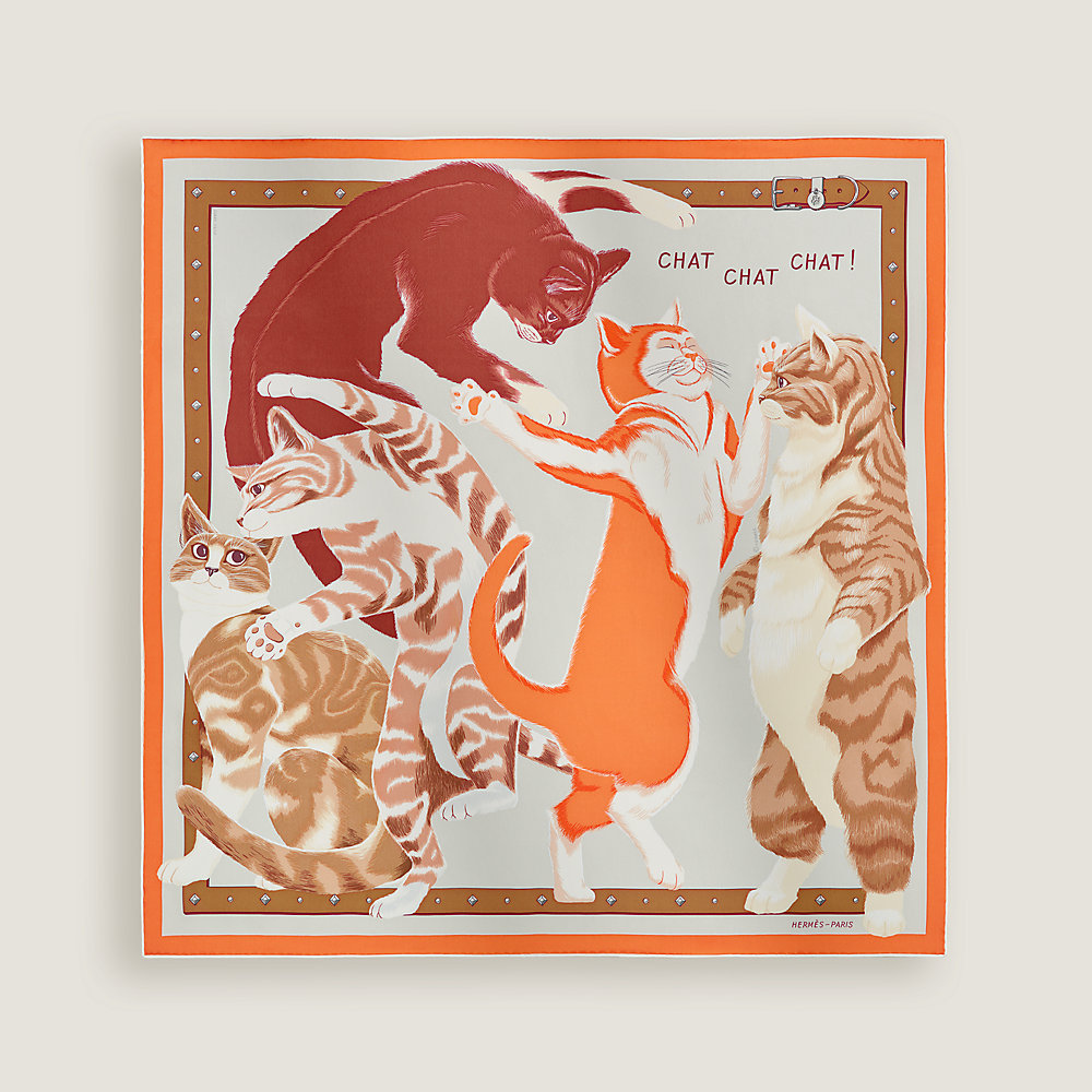 Lenço 70 Chat Chat Chat | Hermès Brasil